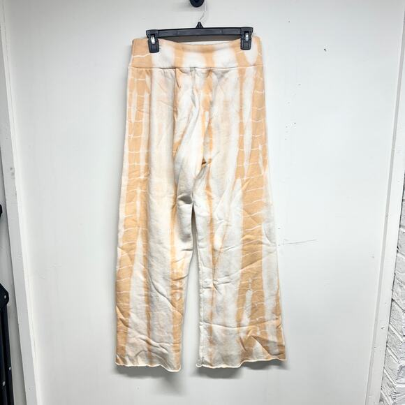 Wildfox Jude Melon Sweatpants Large Tie Dye Orange Wide Leg Size Medium - Picture 4 of 4
